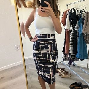 Abstract Pencil Skirt